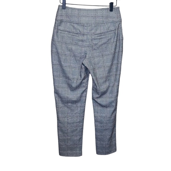 Joie Black White Plaid Slim Fit Crop Trousers Dress Pants Academia Preppy - Picture 6 of 10